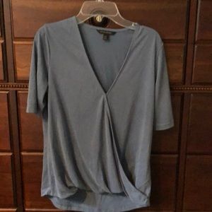 Banana Republic slate blue top.